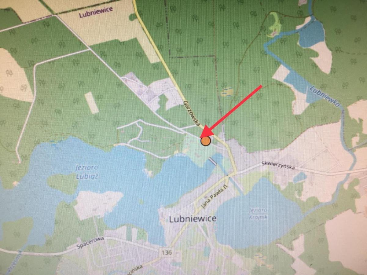 Żółty Domek nad Jeziorem Lubniewice Exterior foto